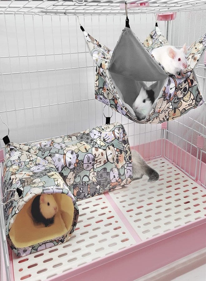 EAEDMY Guinea Pig Rat Ferret Hammock Hideout, Corner Tunnel, 14.2"x 9.8"x 4.3", Suitable for Small Pets, Easy to Clean - Image 4